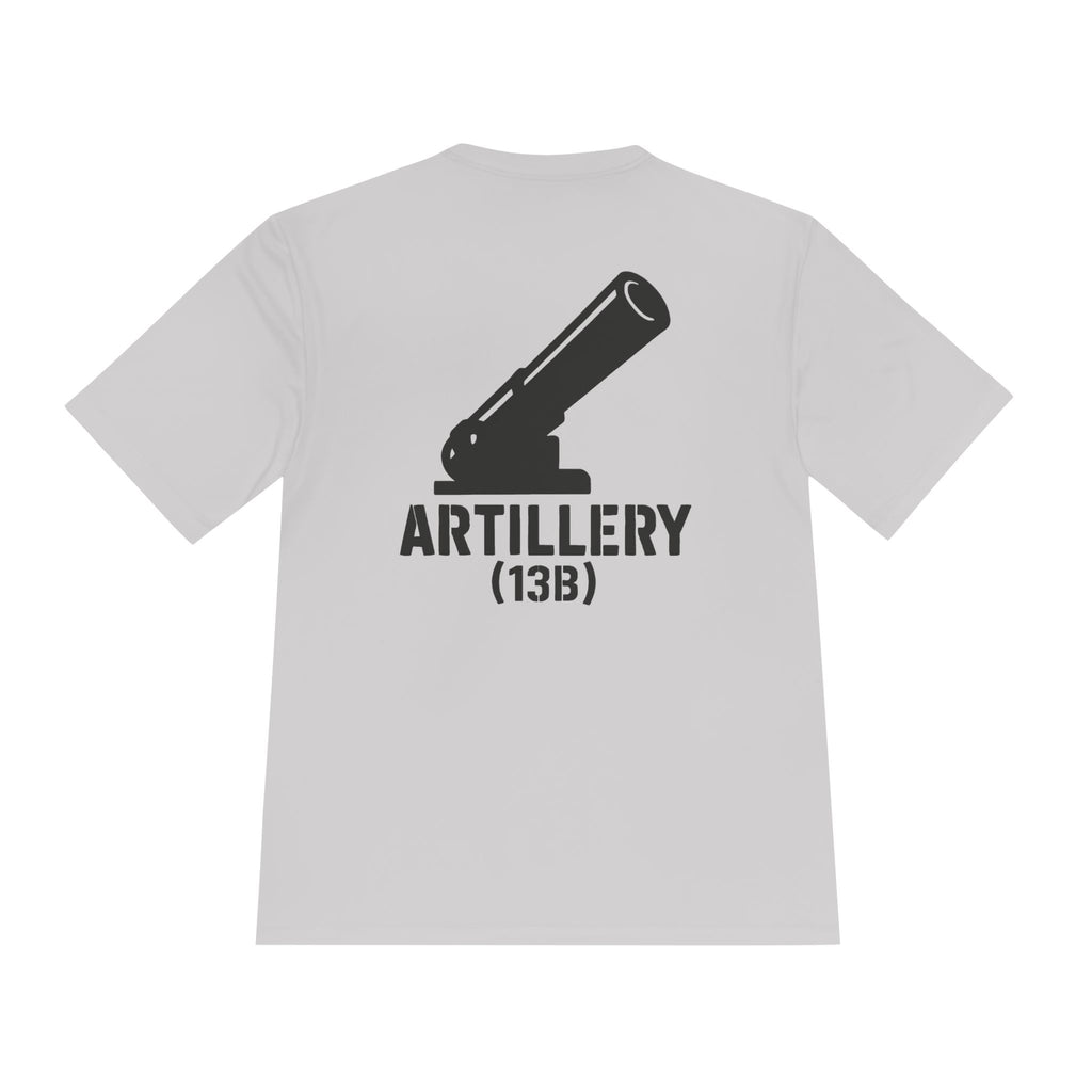 Artillery (13B) Tee - Military Cannon Graphic Moisture-Wicking Shirt