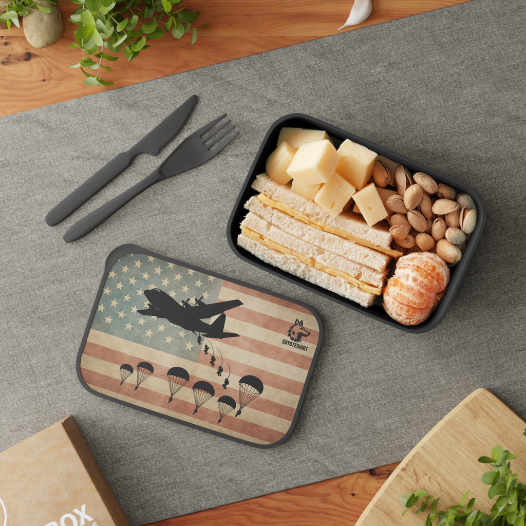Patriotic Paratrooper PLA Bento Box with Utensils