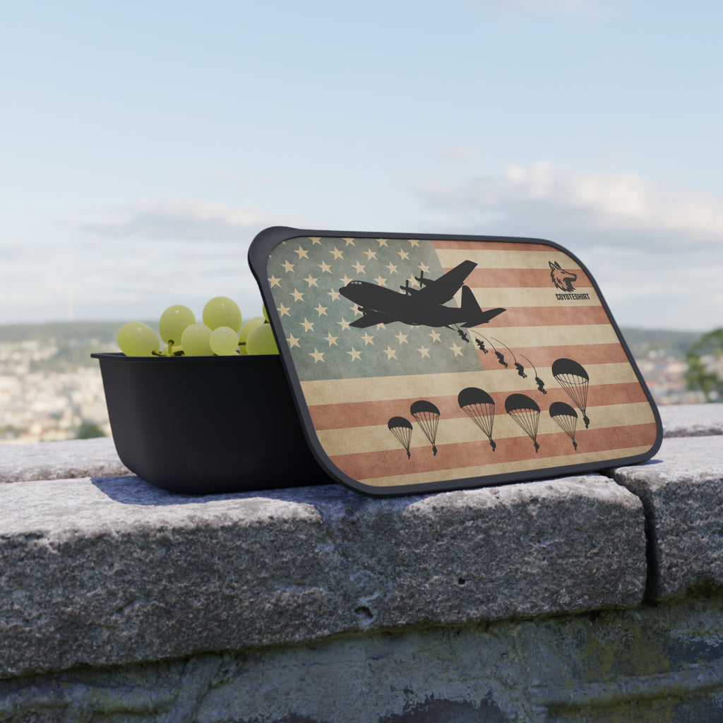 Patriotic Paratrooper PLA Bento Box with Utensils