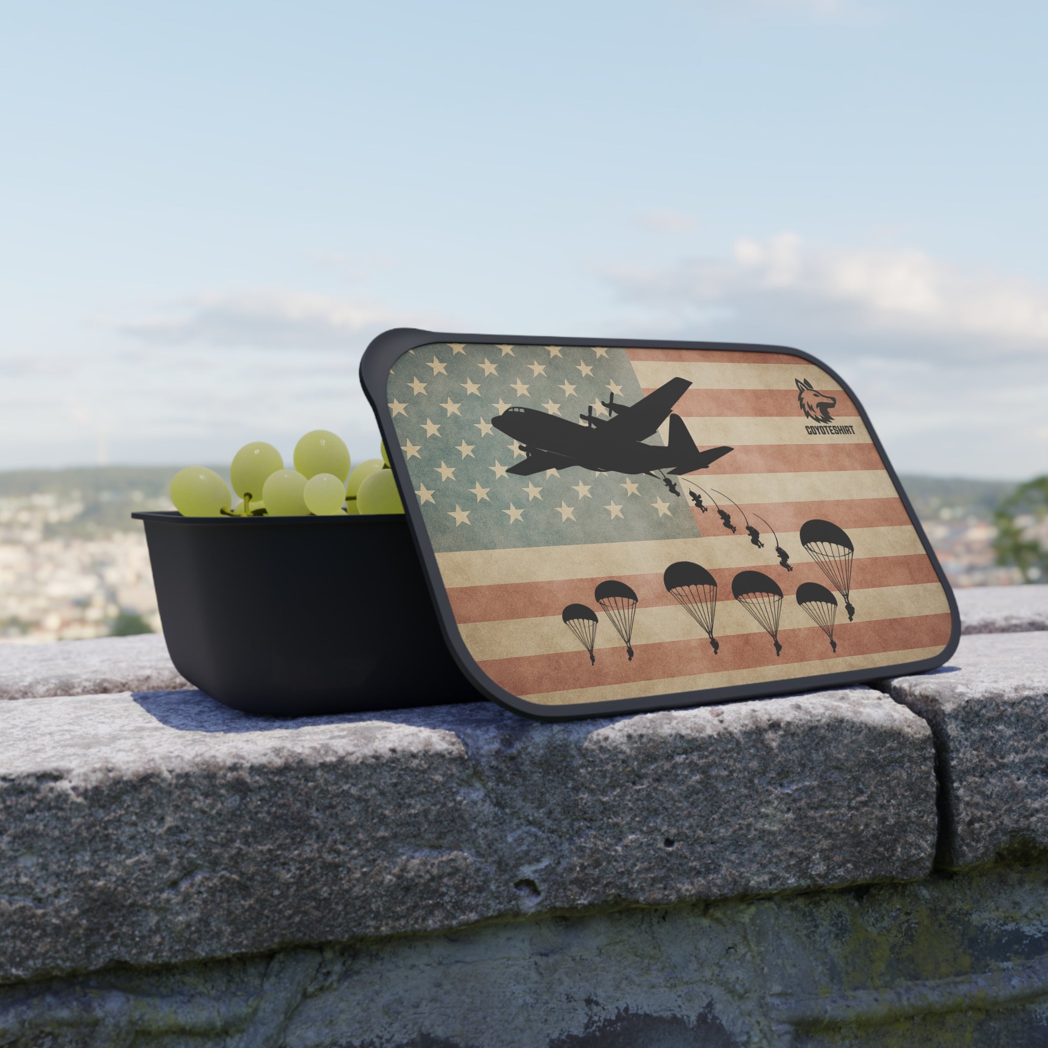Patriotic Paratrooper PLA Bento Box with Utensils