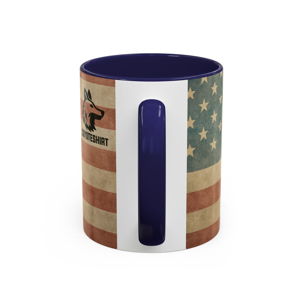 Patriotic Airborne Paratrooper Coffee Mug — Vintage American Flag Military Gift