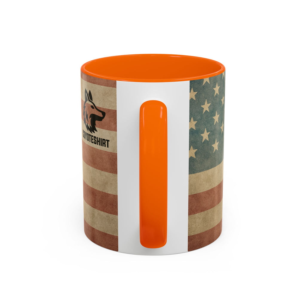 Patriotic Airborne Paratrooper Coffee Mug — Vintage American Flag Military Gift