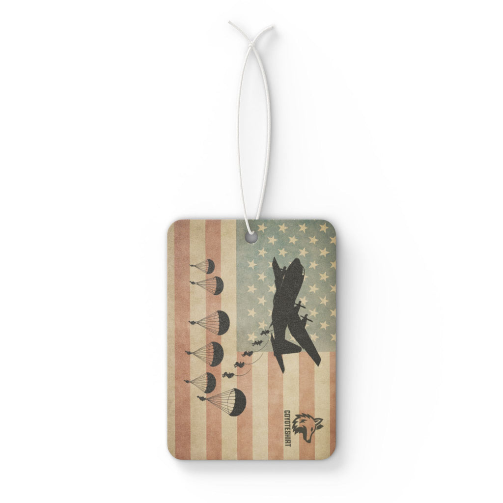 Vintage American Flag Car Air Freshener — Retro Patriotic Design