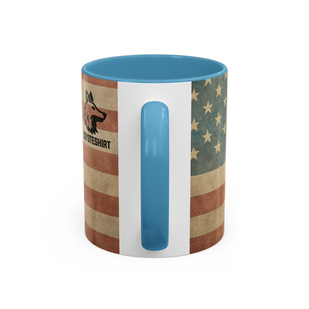 Patriotic Airborne Paratrooper Coffee Mug — Vintage American Flag Military Gift