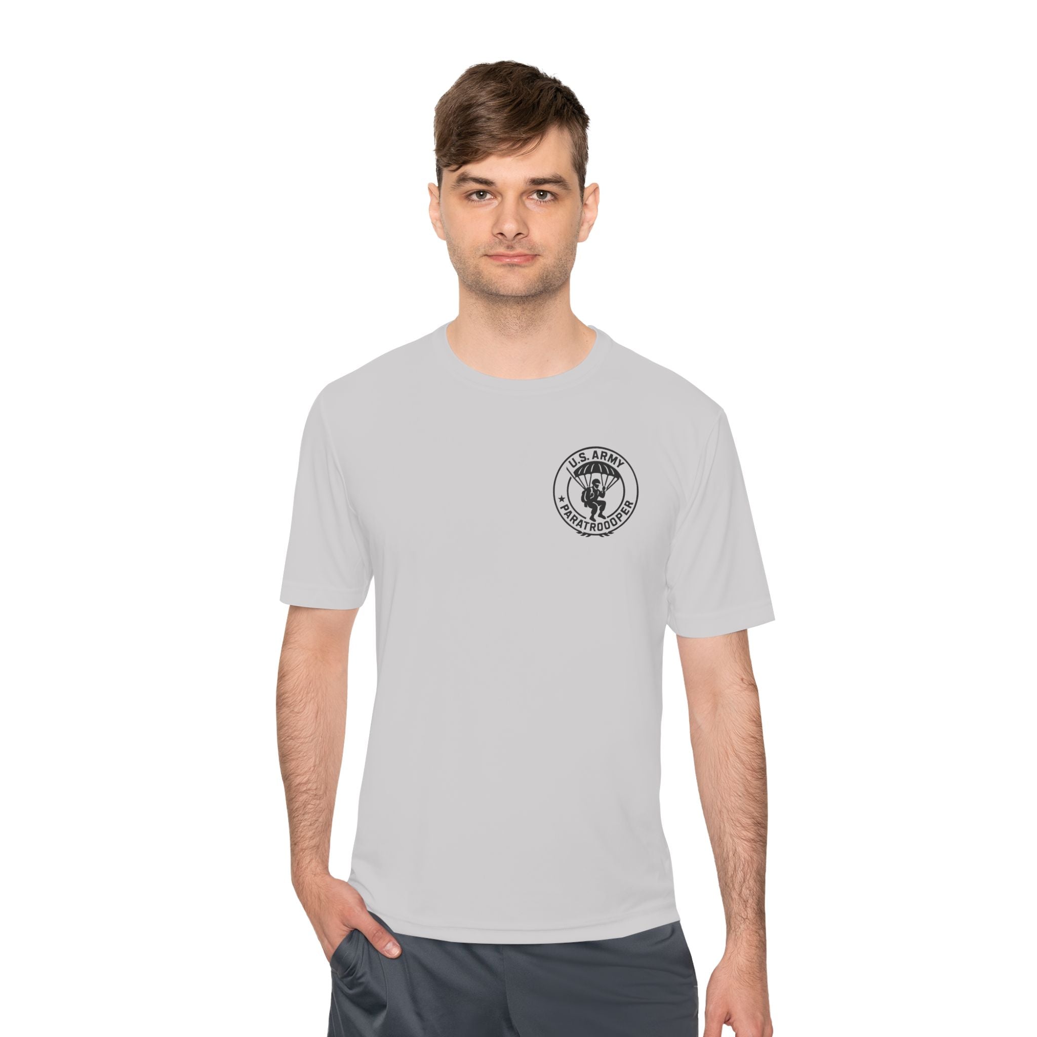 Paratrooper T-Shirt — U.S. Army Paratrooper Logo Moisture-Wicking Tee
