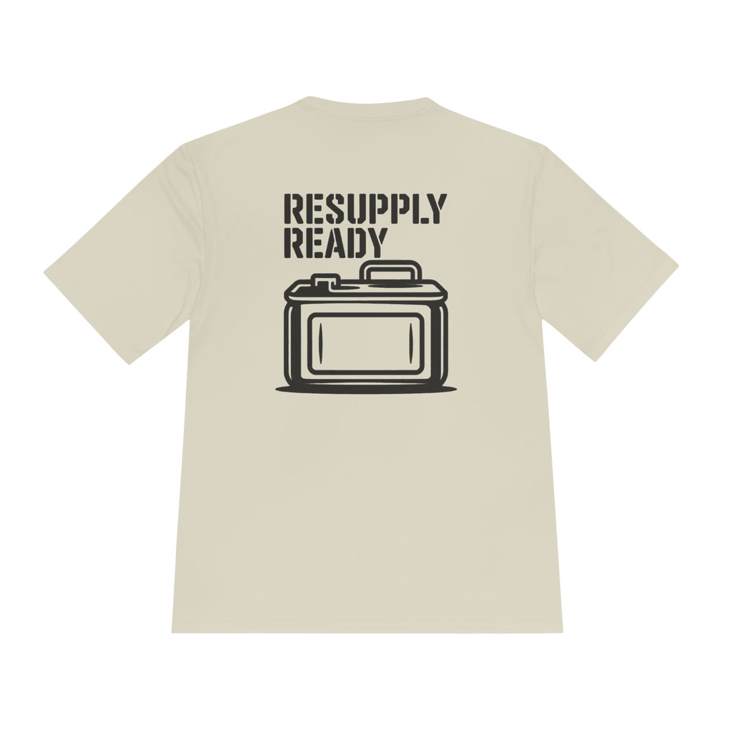 Resupply Ready Tee — Military Ammo Can Graphic Moisture-Wicking Shirt
