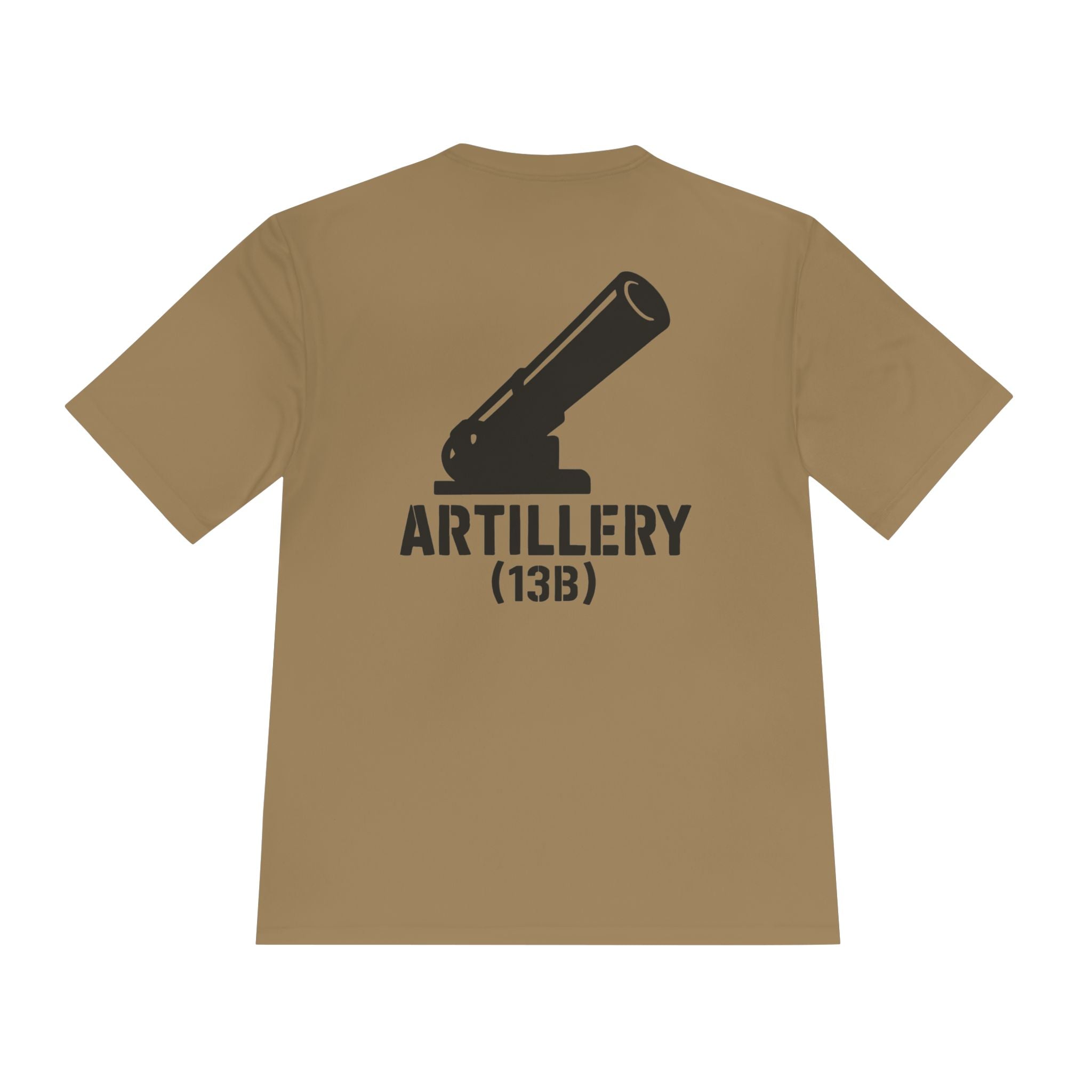Artillery (13B) Tee - Military Cannon Graphic Moisture-Wicking Shirt