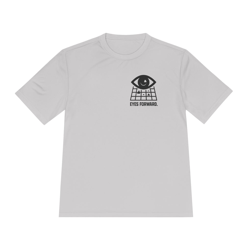 Eyes Forward Intel Analyst Tee — Minimalist Eye Logo Moisture-Wicking Shirt