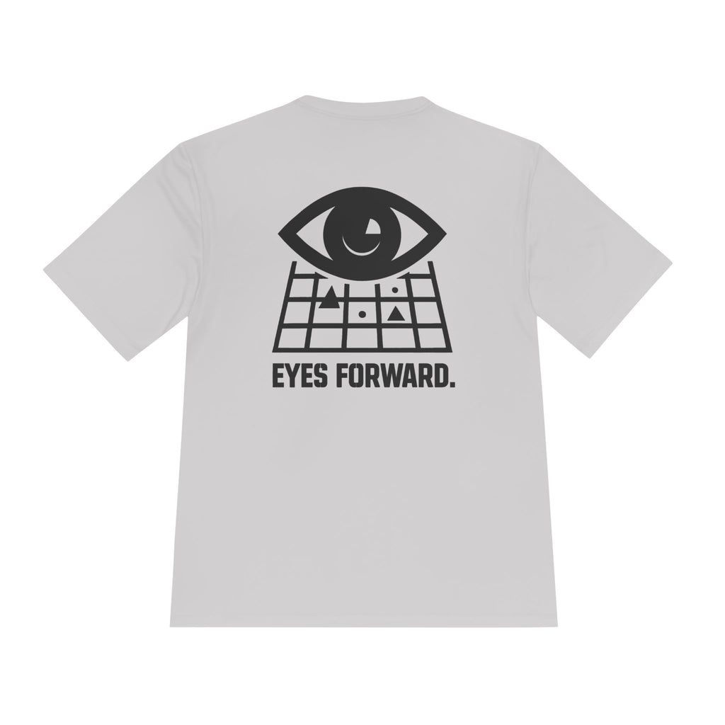 Eyes Forward Intel Analyst Tee — Minimalist Eye Logo Moisture-Wicking Shirt