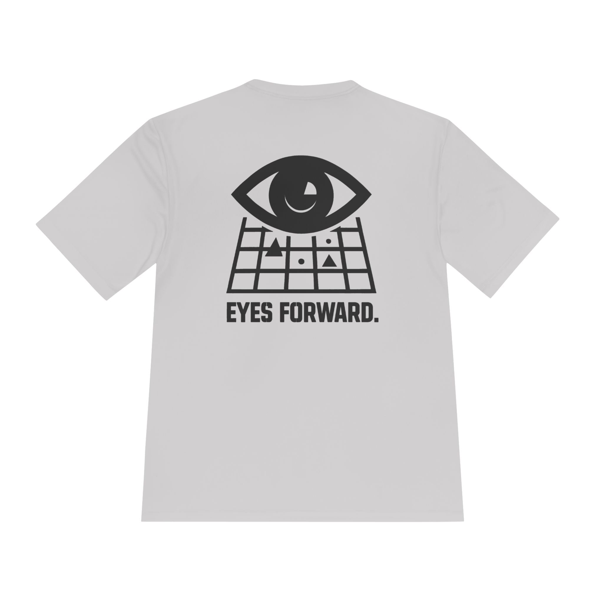 Eyes Forward Intel Analyst Tee — Minimalist Eye Logo Moisture-Wicking Shirt