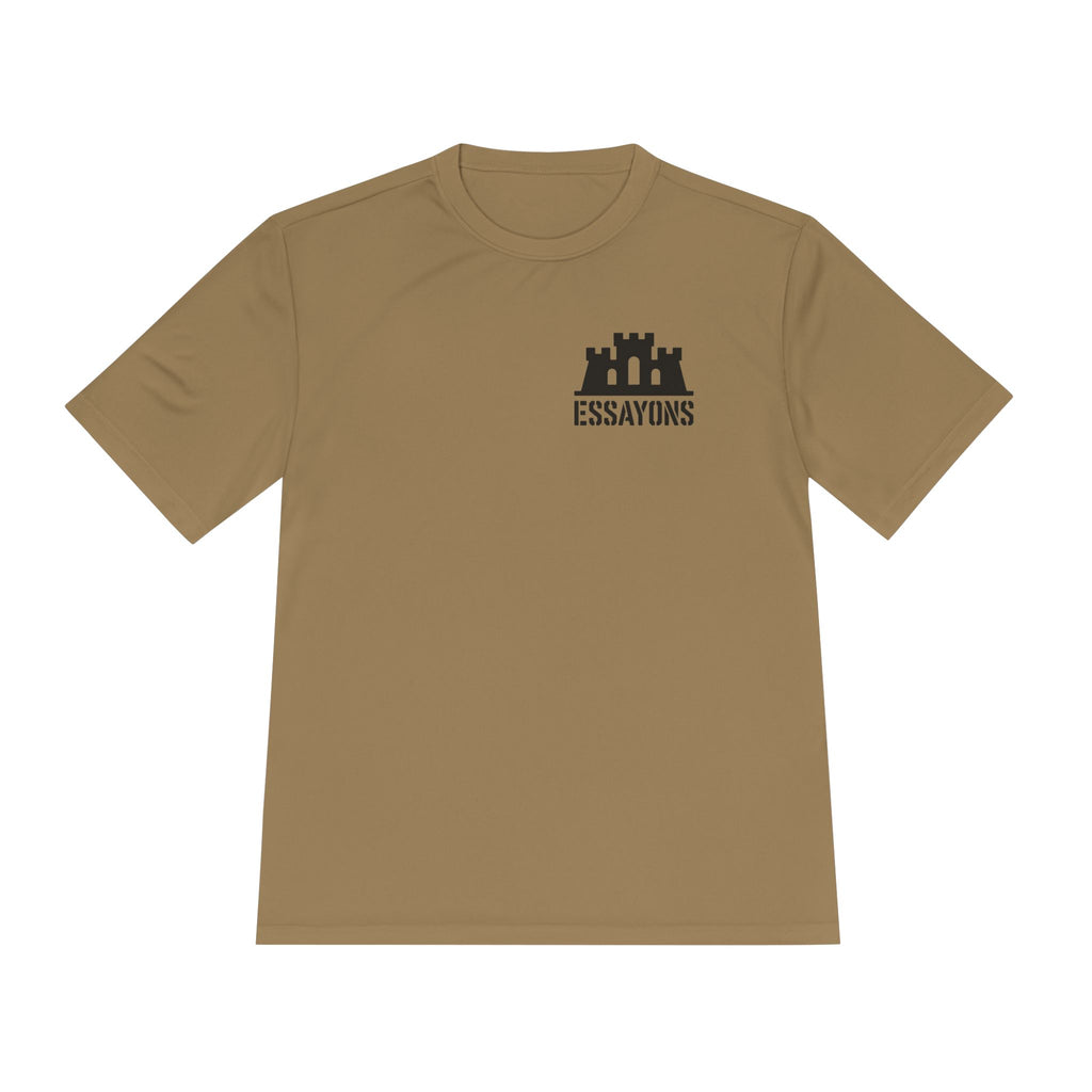 Essayons Castle Logo Tee — Military-Inspired Moisture-Wicking T-Shirt