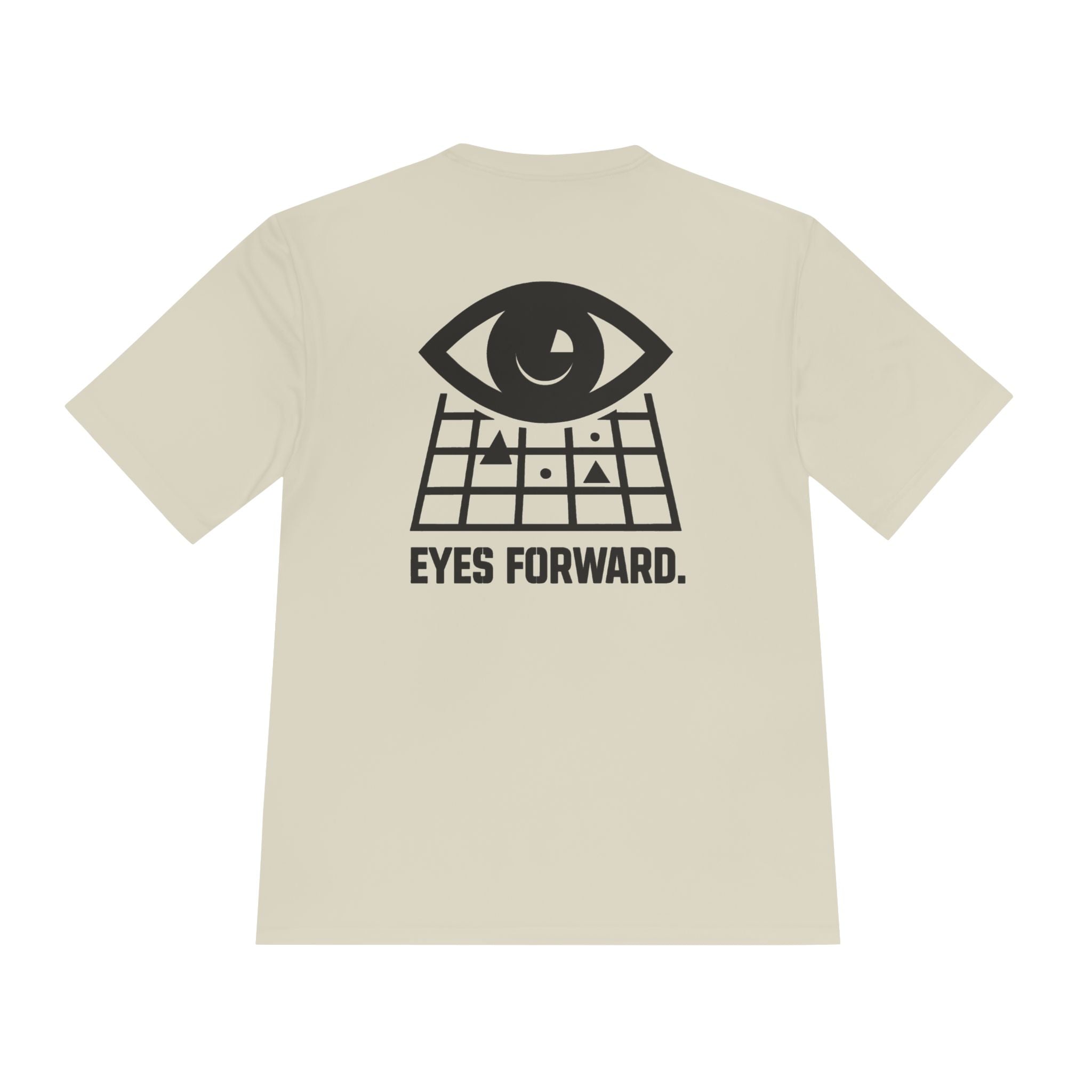 Eyes Forward Intel Analyst Tee — Minimalist Eye Logo Moisture-Wicking Shirt