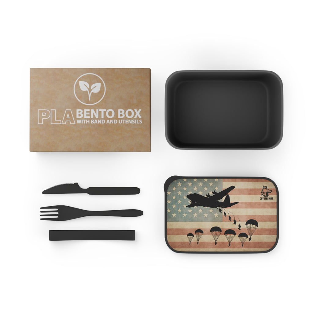 Patriotic Paratrooper PLA Bento Box with Utensils