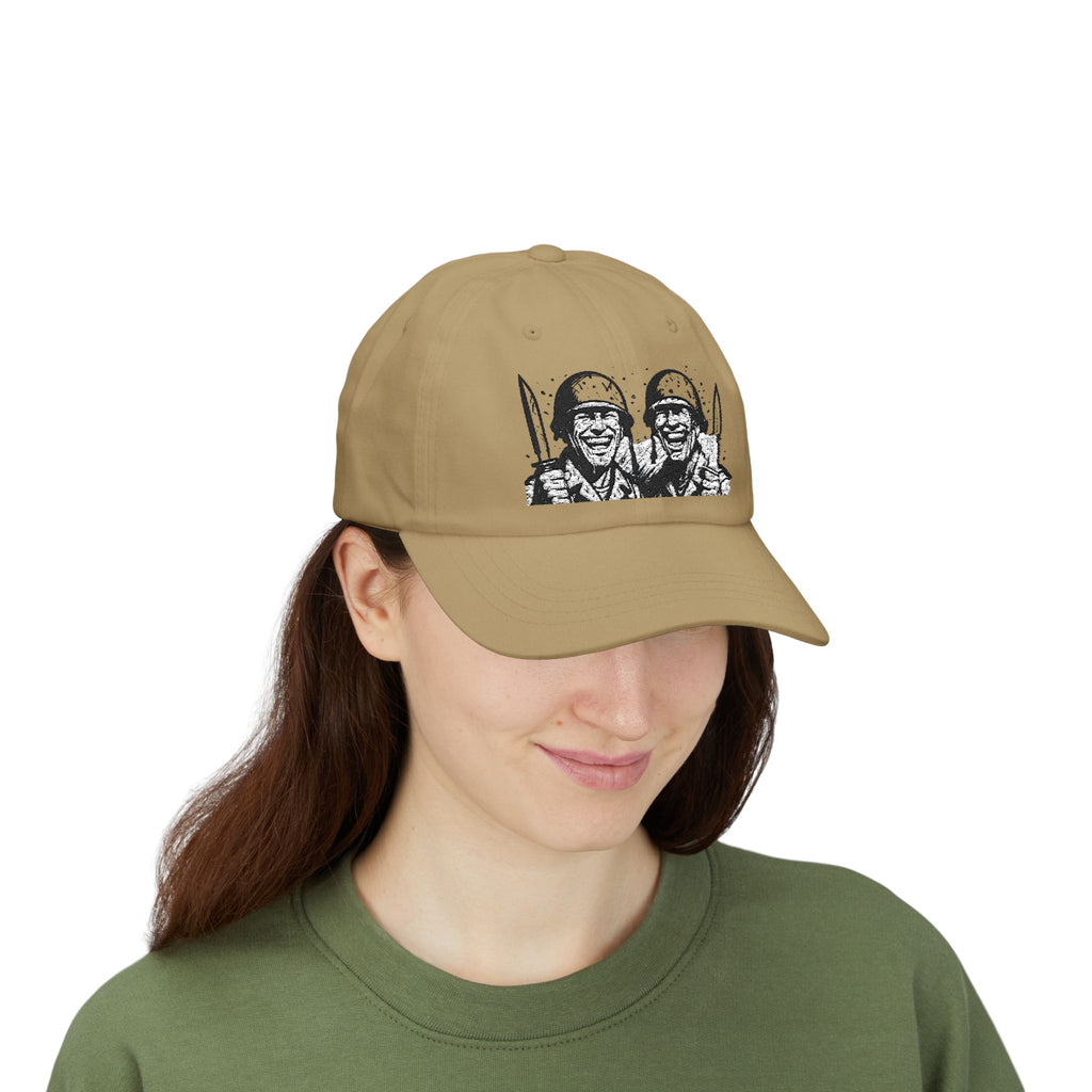 Vintage Soldier Smile Dad Cap – Retro WWII Troops Baseball Hat