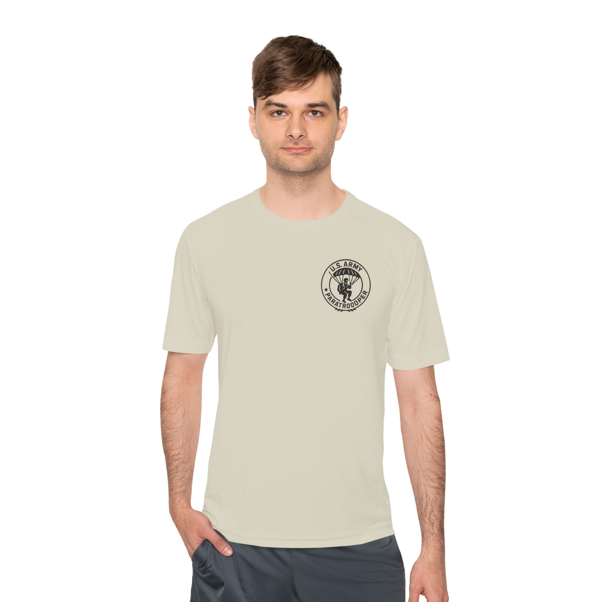 Paratrooper T-Shirt — U.S. Army Paratrooper Logo Moisture-Wicking Tee