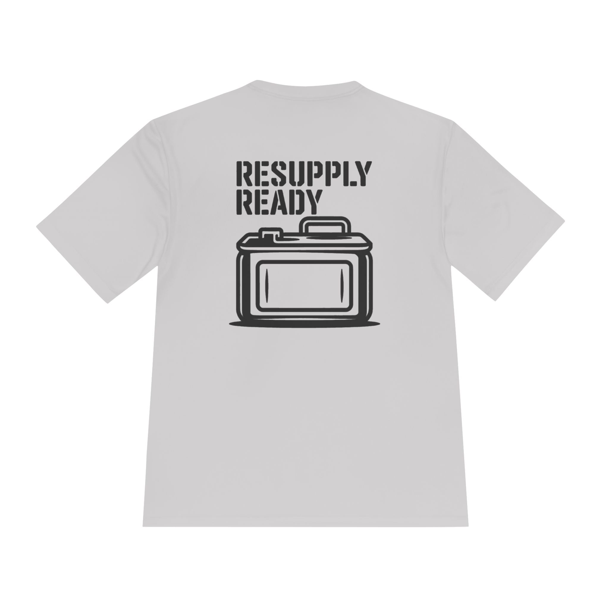 Resupply Ready Tee — Military Ammo Can Graphic Moisture-Wicking Shirt