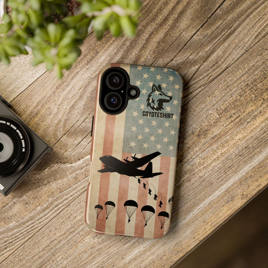 Military Paratrooper American Flag Phone Case