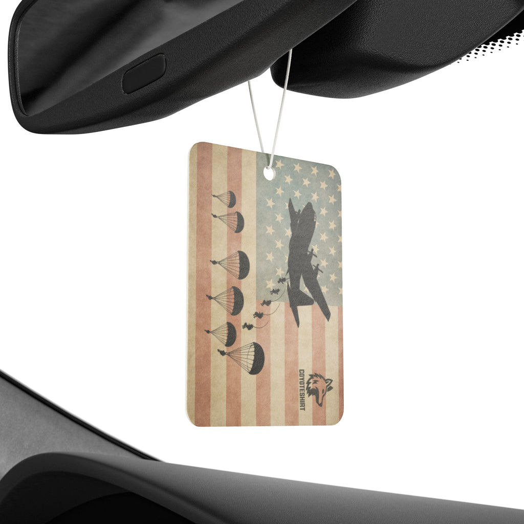 Vintage American Flag Car Air Freshener — Retro Patriotic Design