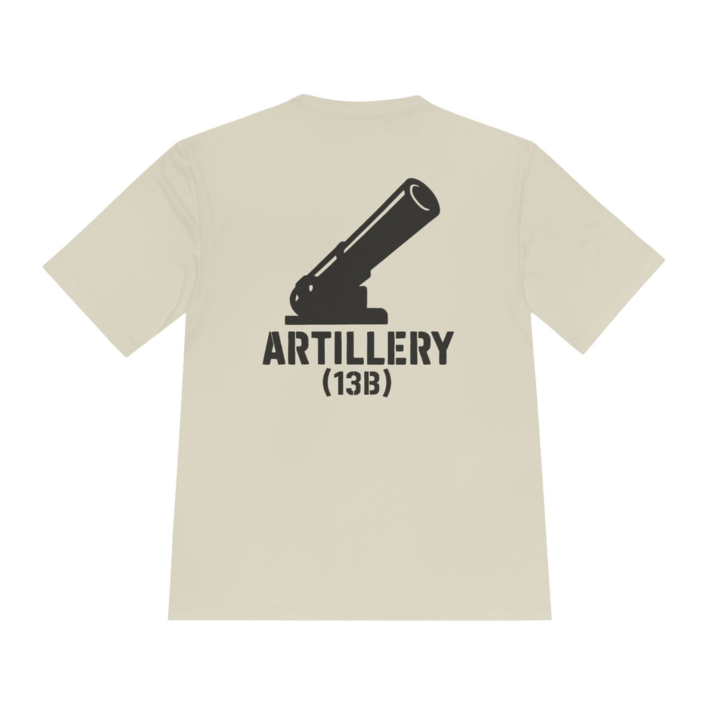 Artillery (13B) Tee - Military Cannon Graphic Moisture-Wicking Shirt