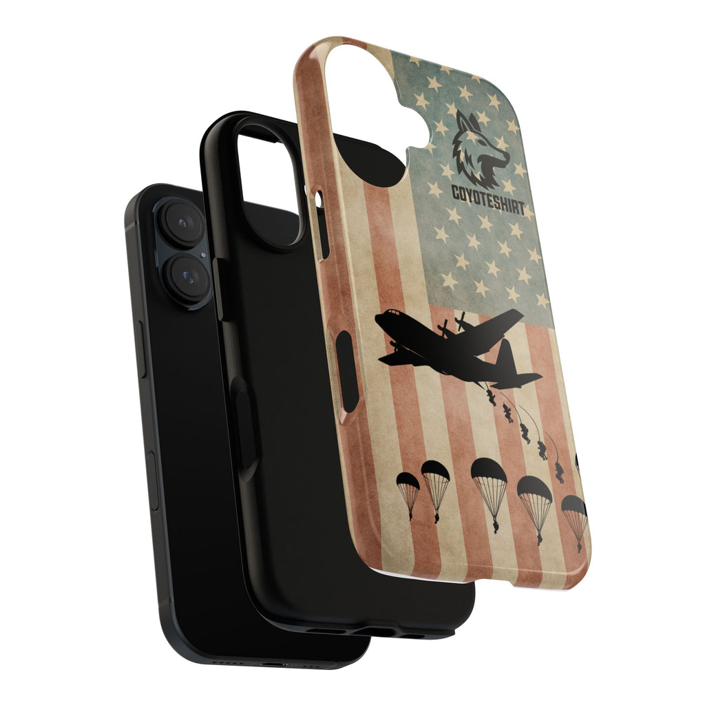 Military Paratrooper American Flag Phone Case